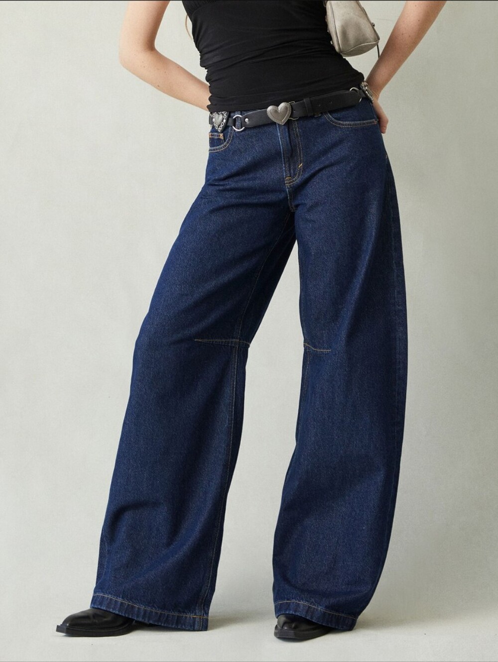 PacSun Remy Baggy Barrel Wide Leg Dark Blue Women's Jeans Sz 26
